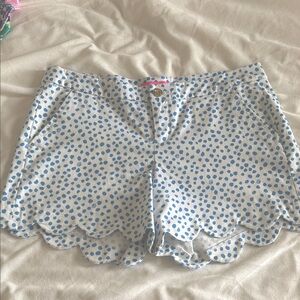 Lilly Zanzibar Blue Dot Buttercup Scallop Short